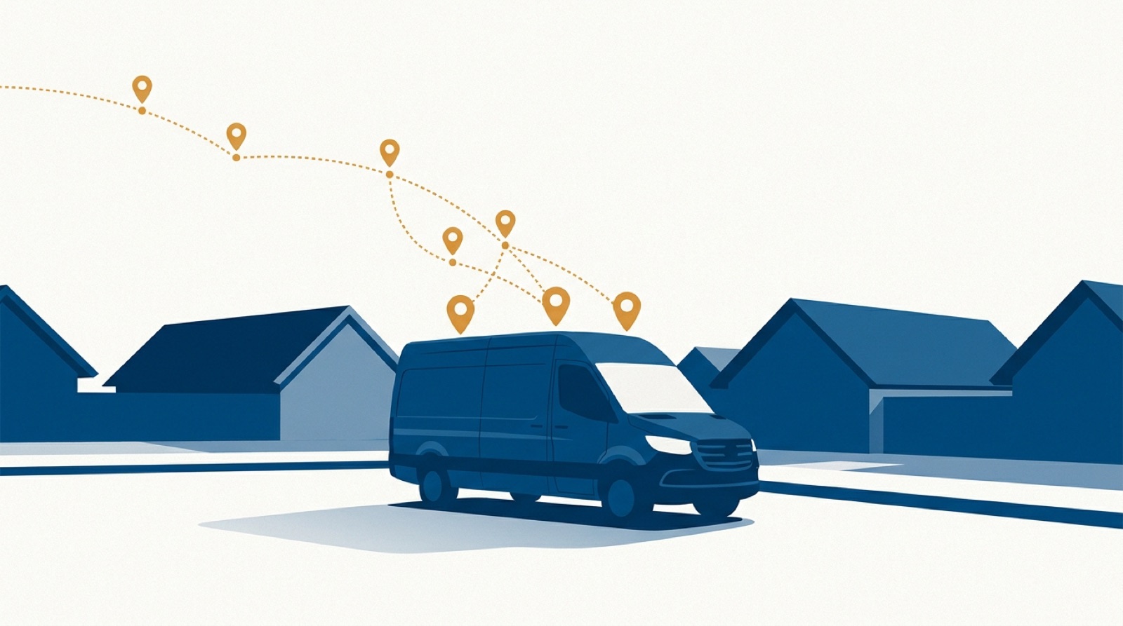 Digital Marketing for Contractors & Home Services in Vaughan: A Local Playbook 1 Digital marketing for contractors in Vaughan — contractor van receiving a trail of map-pin leads